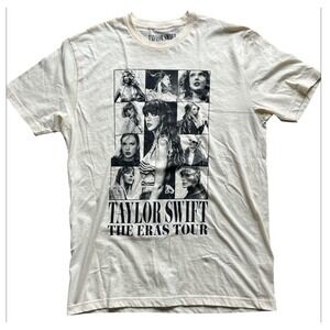Taylor Swift The Eras‎ Tour US Dates T-Shirt Cream Beige Official Merch Large